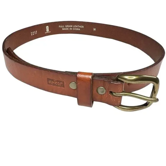 Levi's Brown Full Grain Leather Belt Size M 25