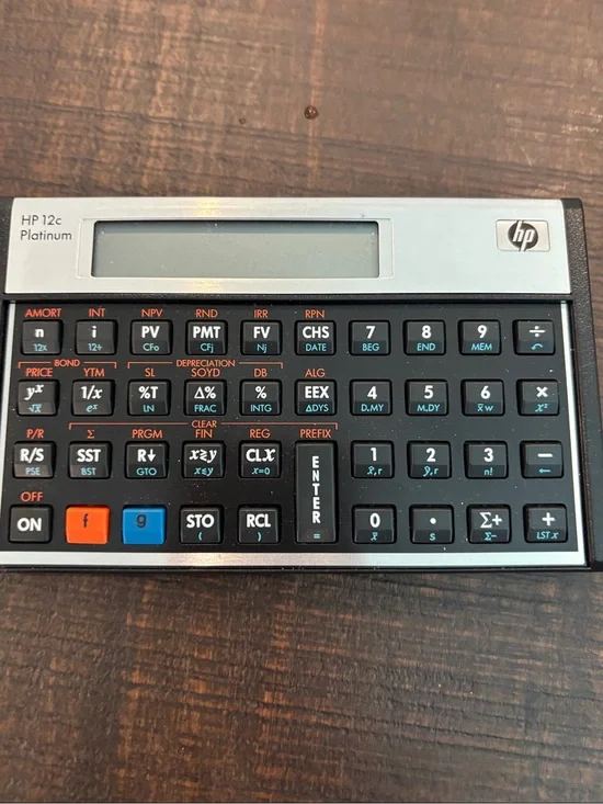 HP 12c Platinum Financial Calculator - Excellent Condition - Tested & Working