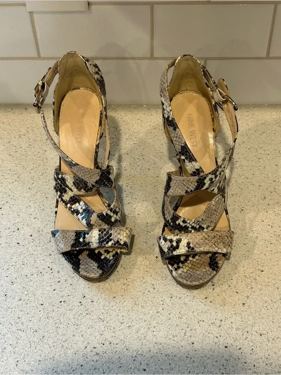 Nine West Snake-Print Women's Heels, Size 7M