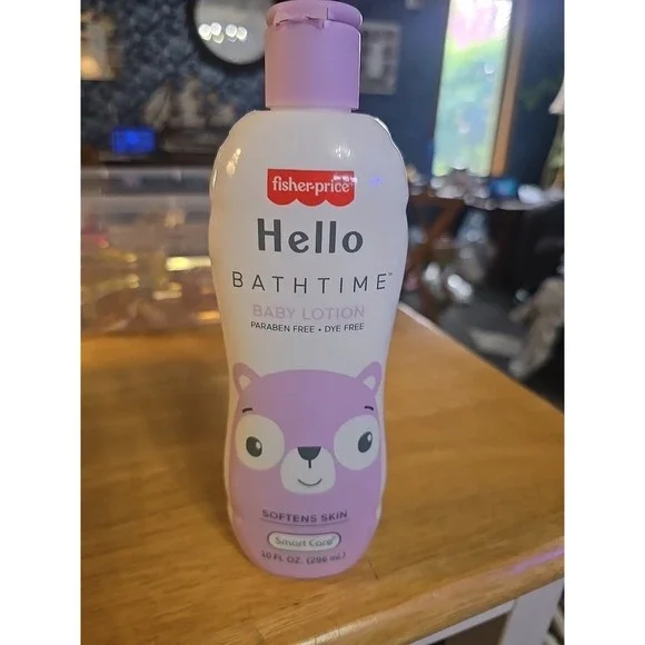 New‎  10 fl oz Fisher-Price Hello Bathtime Baby Lotion Paraben Free Dye Free