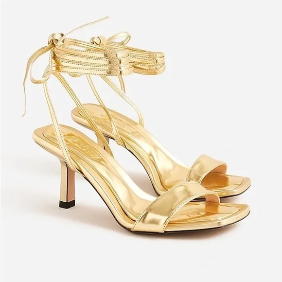 J Crew Leni made-in-Spain lace-up sandals in leather CA039