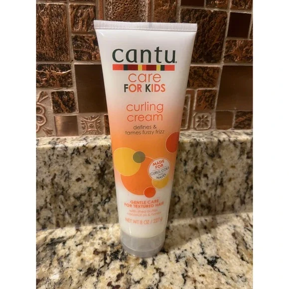 Cantu Care for Kids Curling Cream 8oz SheaButter Coconut Oil Honey Frizz Control