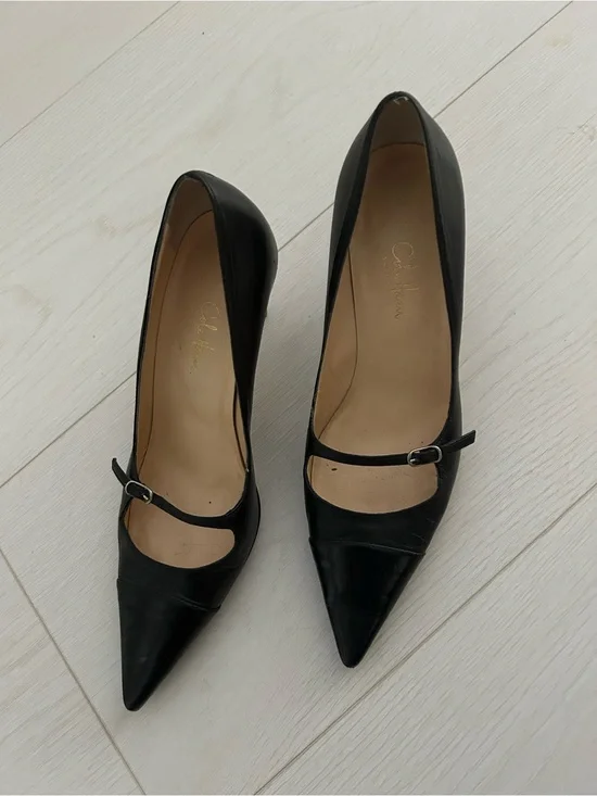 Cole Haan Classic Pointed Mary Jane Pumps - Black