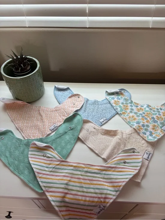 Copper pearl bandana drool bibs - 6 pack