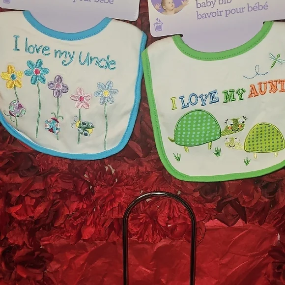 BabiesRUs Blue and Green Bibs Soft Absorbent Accessories