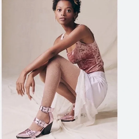 Free People x Jeffrey Campbell Hendrix Heels Pink Size 8 NWT READ