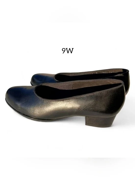 Comfort 9W Nwob Block Heels Black Leather
