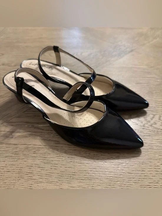 Lifestride Women's Minimalist Slingback Pumps Slip On Black Size 7
