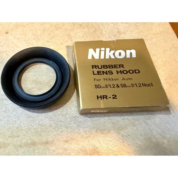 Nikon HR-2 Rubber Lens Hood for Nikkor Auto 50mm 1.2 & 58mm 1.2 Noct Vintage Box