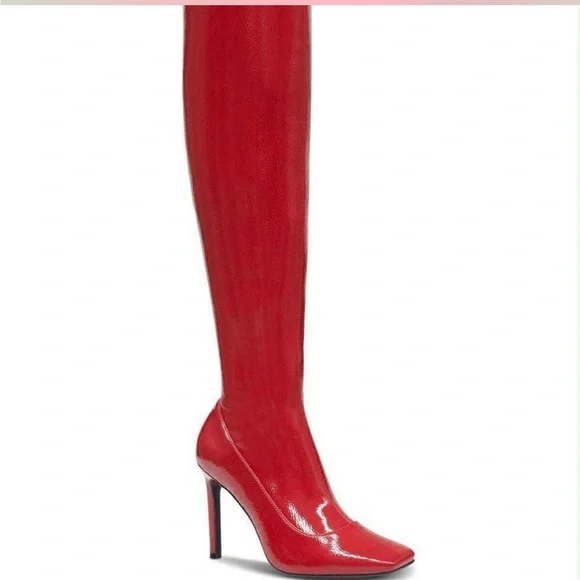 INC International‎ Concepts Red Over the Knee Boots