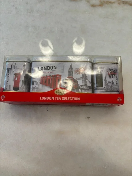 London Tea Selection Decorative Tin Packaging Set of 3 Empty #T15