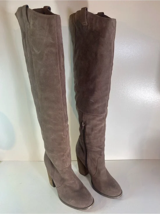 Carlos By Carlos Santana Tan Suede Over The Knee Boot Size 8M