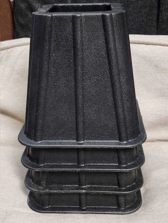Heavy Duty4 Piece Bed Risers Make space under bed for storage