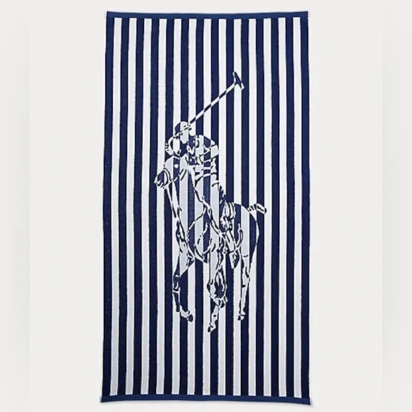 Polo Ralph Lauren Home Finney Big Pony Beach Towel Navy