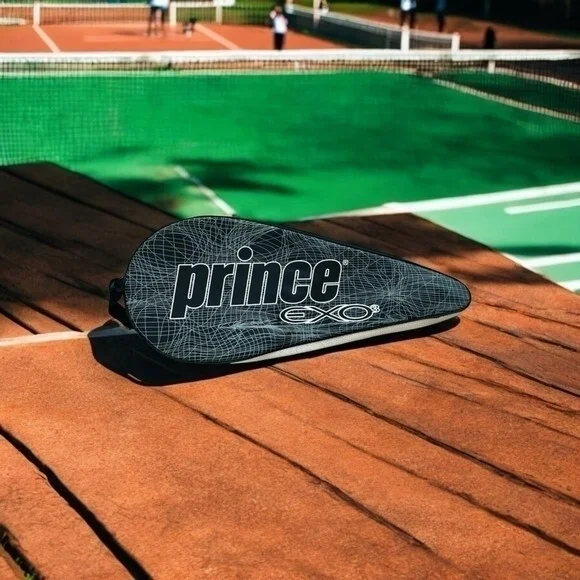 Prince Black White Padded Tennis Racket Bag Single Racquet Case Sports Gear