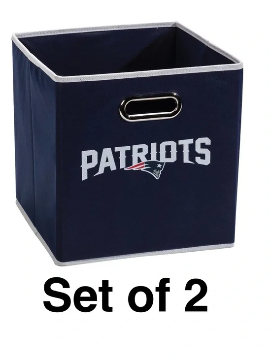 New England Patriots Collapsible Storage Bin Franklin Sports NFL Football