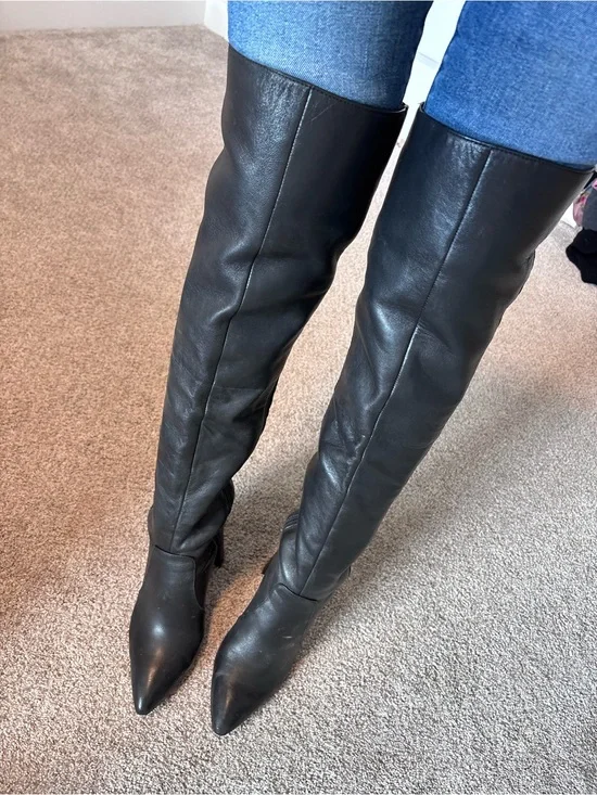 Black Over-the-Knee Women's Boots - Vince Camuto Size 8