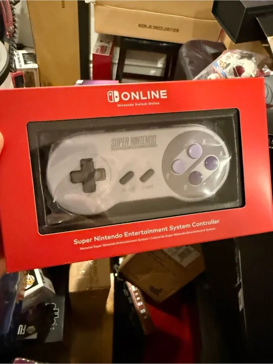 Nintendo SNES Classic Controller - Light Gray with Purple Buttons