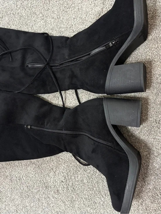 Current Mood Desire Fold-Over Over-the-Knee Block Heel Boots Women’s 9W