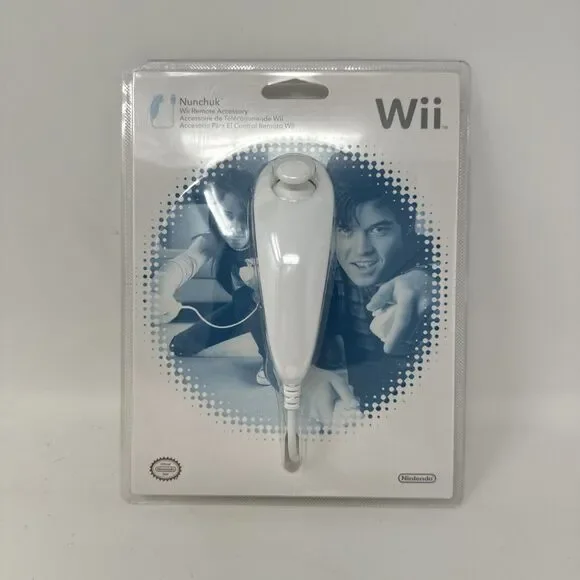 OEM Nintendo Wii Wired Nunchuk Controller White New Sealed