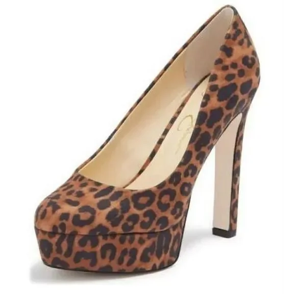 Jessica Simpson‎ Nellah Leopard Platform 5.5” Heels Pumps NWOB 7.5