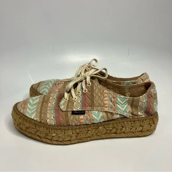 Anthropologie Brand Gaimo Woven Espadrille‎ platform Sneakers Size 38
