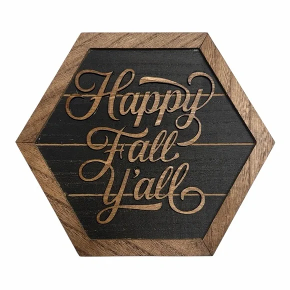 Rustic Black and Brown Fall Farmhouse Style Sign