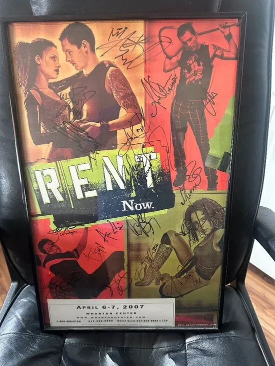Signed RENT Poster – Framed Collectible –