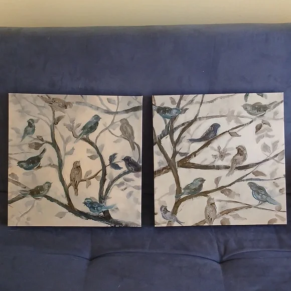 Morning Song I & II By Nan Canvas Pair