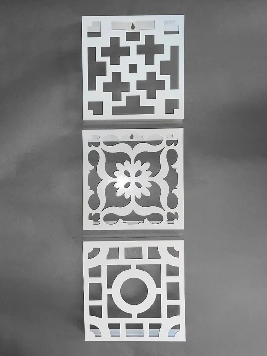 White Metal Die cut Wall Decorations