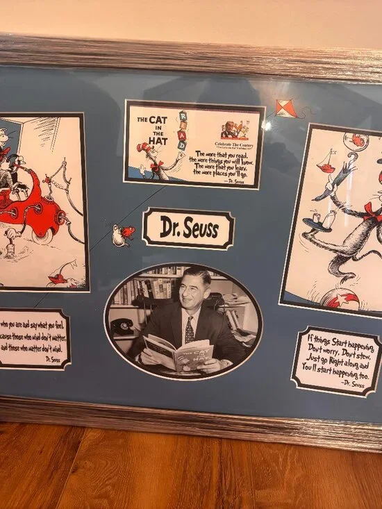 Dr Suess framed art