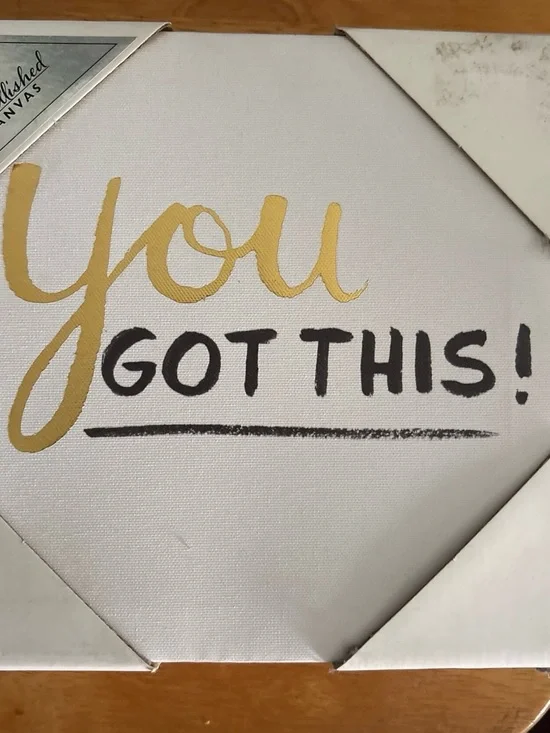 You Got This! Gold & Black Motivational Wall Canvas - Unbranded