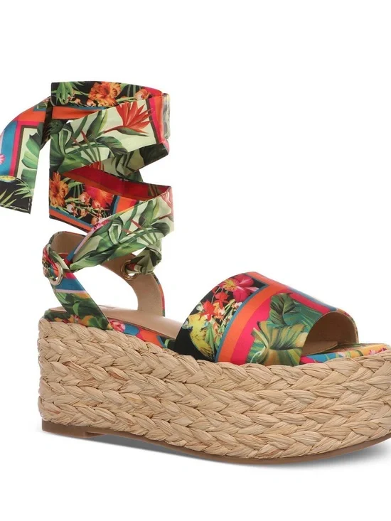 I.N.C. International Concepts  Women's Fletcherr Lace-Up Wedge Sandals sz 12