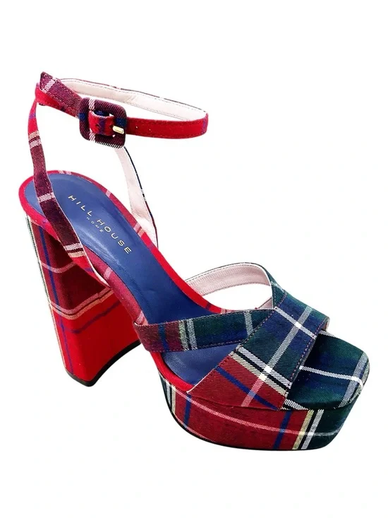 🆕{{Hill House Home} Green & Red Tartan Plaid Party Platforms
