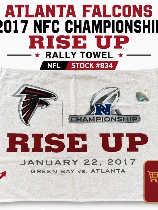 Atlanta Falcons 2017 NFC Championship Rise Up Rally Towel NFL Stock #B34