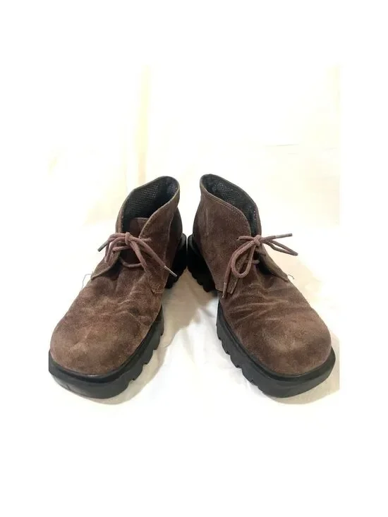 Colin Stuart vintage chunky Platform Loafer Brown Suede Y2K 90's