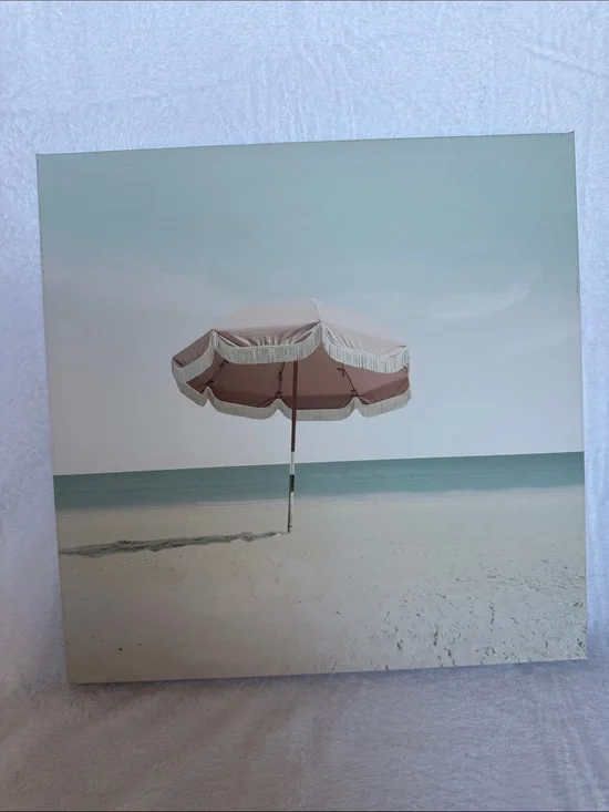 Pink Umbrella Canvas Picture