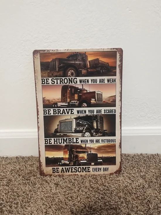 Metal Poster, Gift For Trucker, very good condition