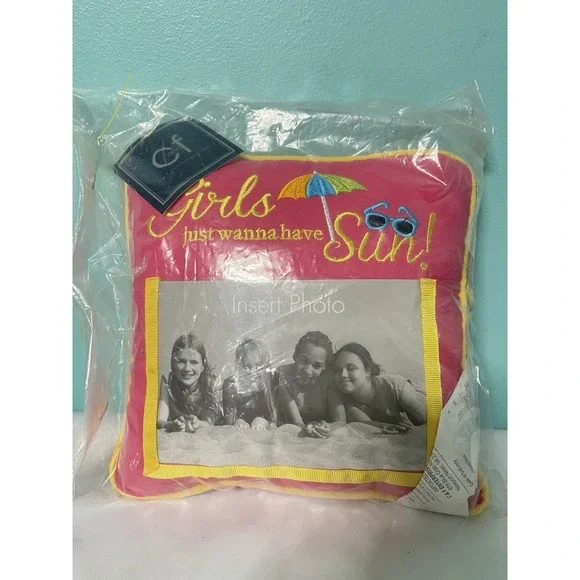 Girls Just Wanna Have Sun Throw Pillow 12