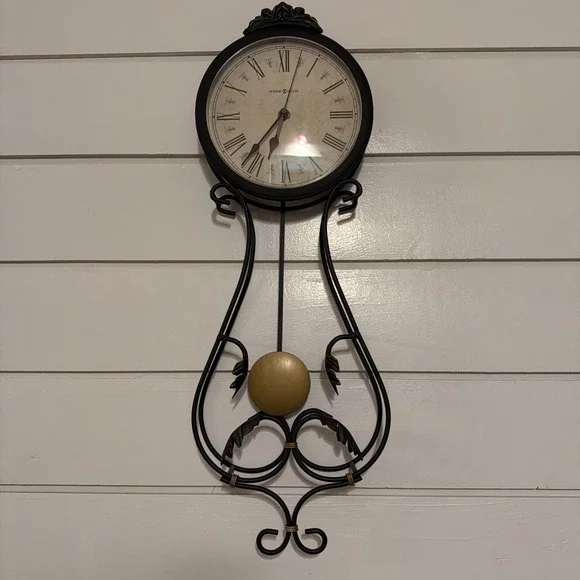 HOWARD MILLER PAULINA WROUGHT IRON WALL CLOCK 994