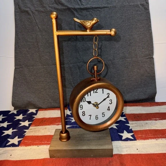 Hanging Clock With Bird-Mantle Piece