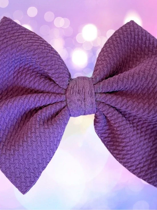 Purple Kids Fabric Bow Small