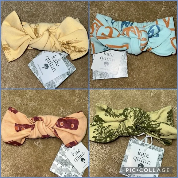 NWT Kate Quinn Set of 4 Headbands, Medium (6-12 months)