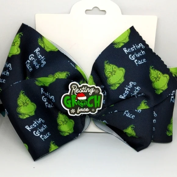 Grinch hair bow