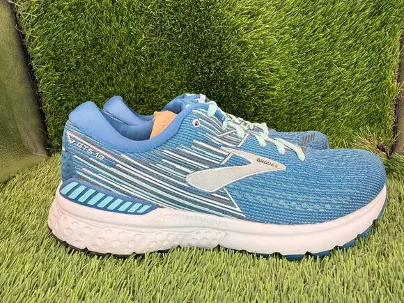 Brooks Adrenaline GTS 19 1202841B417 Athletic Sneaker Women's 9.5B Blue Mesh Gym