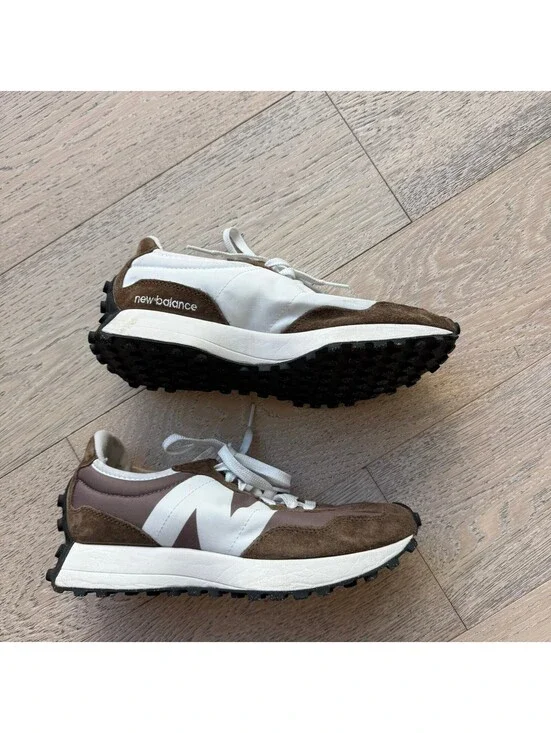 New Balance U327LG Mushroom Brown White Sneakers Size Men's 6.5 US/ Women's 8
