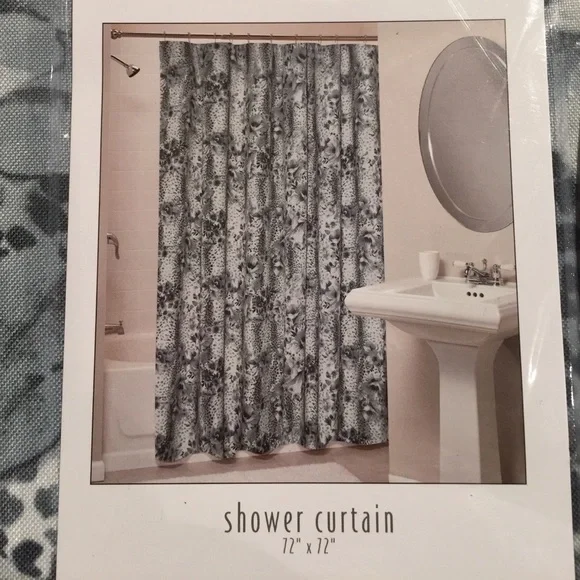 STOREHOUSE Shower  Curtain Animal  Print & Floral - NWT