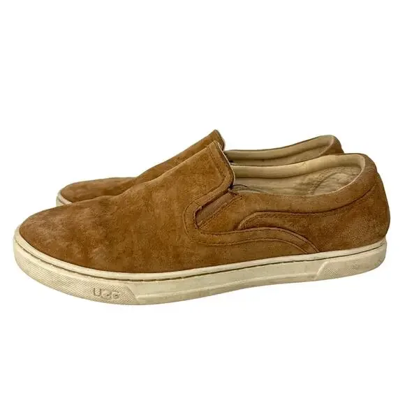 UGG Fierce‎ Slip On Shoes Sneakers Flats Round Toe Suede Chestnut Womens Size 8