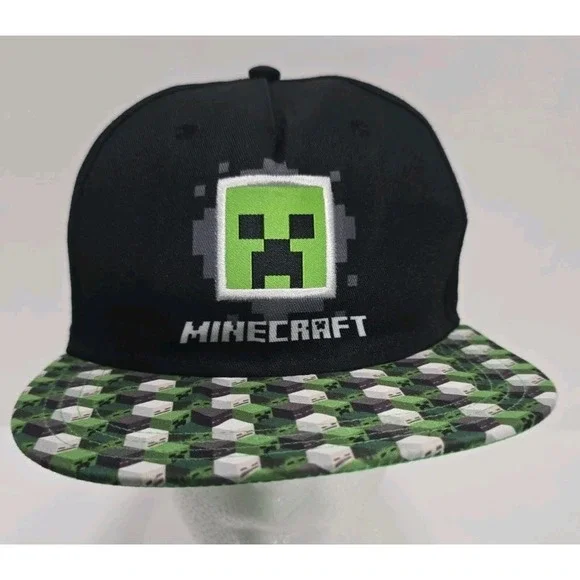Minecraft Youth Floating Creeper Head Snapback Hat Mojang