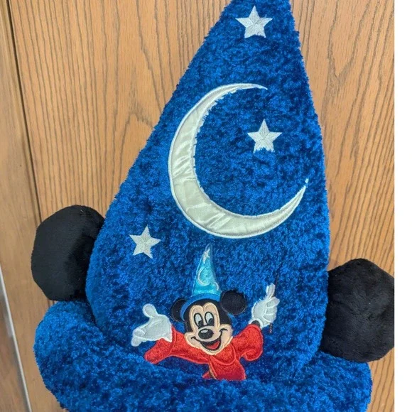 Disney Parks Sorcerer Mickey Mouse Fantasia Wizard Hat Mickey Ears Blue Youth